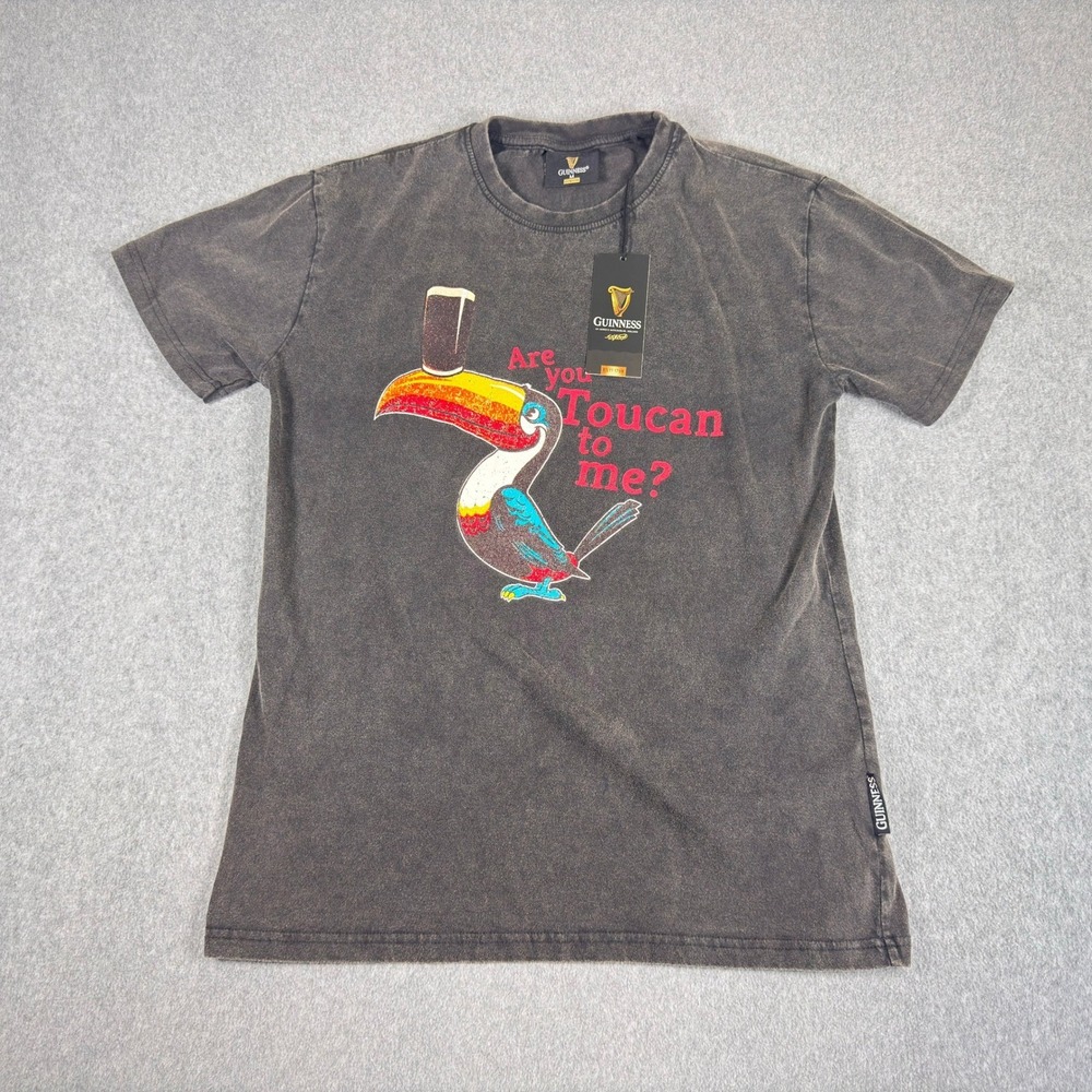 Guinness Beer Toucan Mens M Gray T-shirt NWT - Picture 2 of 6